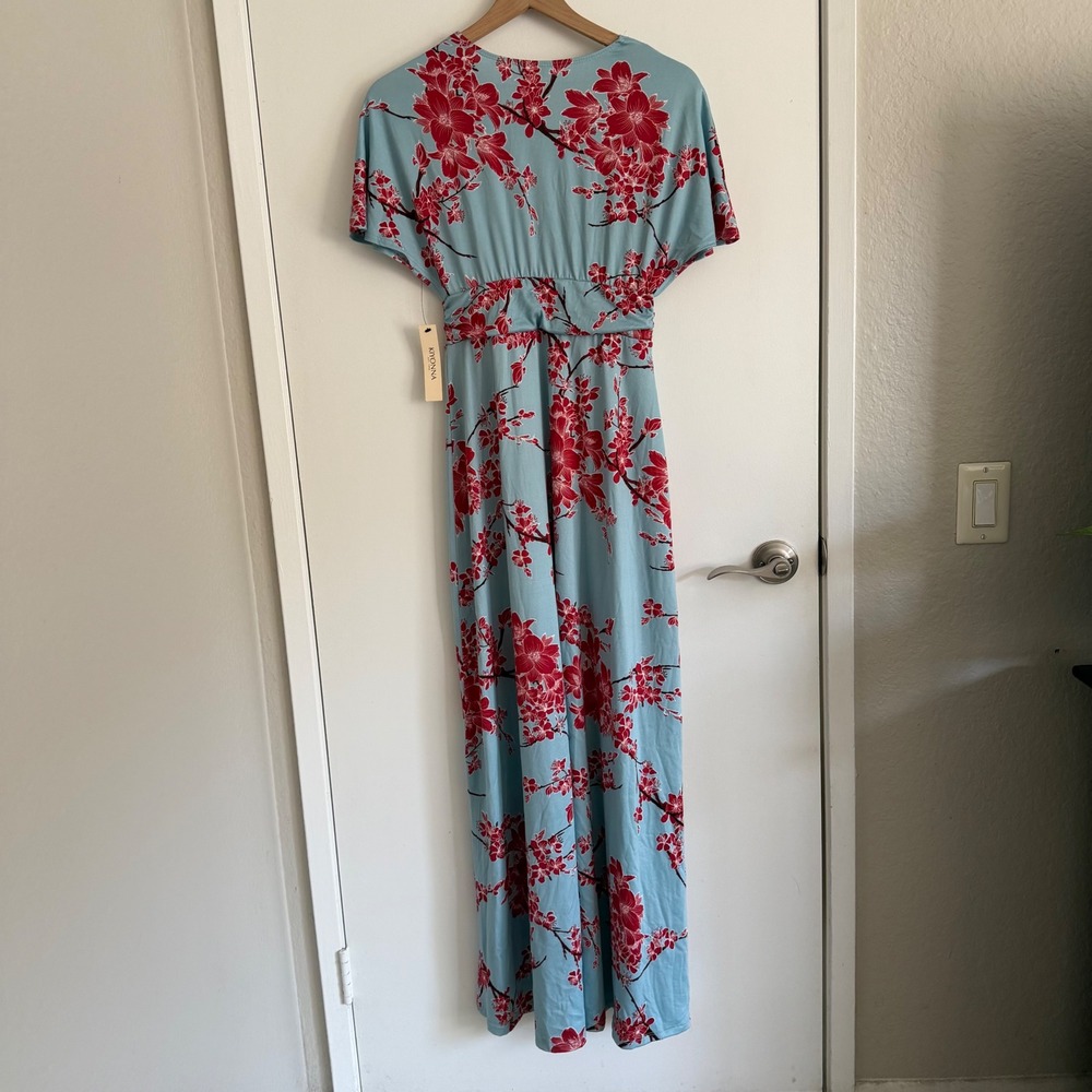 NWT Kiyonna Cherry Blossom Floral Maxi Dress Feminine Romantic Flowy Wedding - Picture 4 of 8